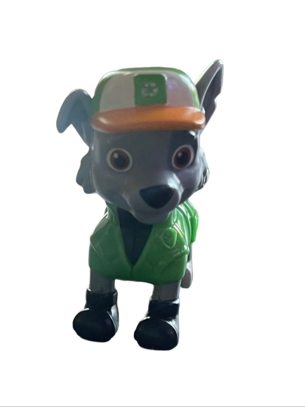 Paw Patrol Green Gray Air Rescue Rocky Action Pack Pup Figure